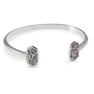 Elton Silver Bracelet In Platinum Drusy